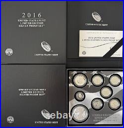 2016 US Mint Limited Edition Silver Proof Set Box & COA