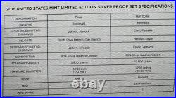 2016 U. S. Mint Limited Edition Silver Proof Set 8 Coins Box COA