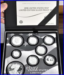 2016 U. S. Mint Limited Edition Silver Proof Set With Box & COA 2016 U. S. Mint Limited Edition Silver Proof Set With Box & COA
