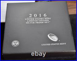 2016 U. S. Mint Limited Edition Silver Proof Set With Box & COA 2016 U. S. Mint Limited Edition Silver Proof Set With Box & COA