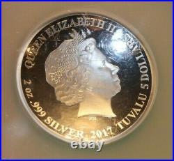 2017 2 oz Proof Tuvalu Marvels Dr. Strange Silver Coin (Box + Coa) NGC PF69 UC