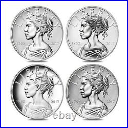 2017 American Liberty 225th Anniversary Silver 4 Four-Medal Set (withBox and COA)
