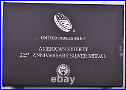 2017 American Liberty 225th Anniversary Silver Medal Proof With Box & COA