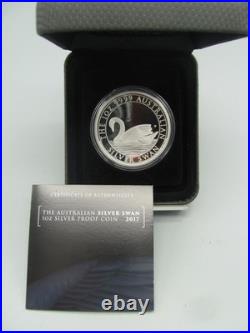 2017 Australian Silver Swan 1 oz Silver Proof Coin with Box and COA