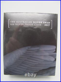 2017 Australian Silver Swan 1 oz Silver Proof Coin with Box and COA