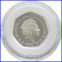 2017 Beatrix Potter Peter Rabbit 50p Fifty Pence Silver Proof Coin Box Coa