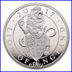 2017 GB Proof 10 oz Silver Queen's Beast Lion (Box & COA)