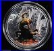 2017 Ghana 5 Cedis Werewolf vs The Count 1 oz Silver Proof Color Coin in Box