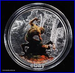 2017 Ghana 5 Cedis Werewolf vs The Count 1 oz Silver Proof Color Coin in Box