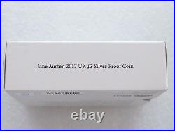 2017 Jane Austen 200th Anniversary £2 Two Pound Silver Proof Coin Box Coa