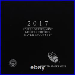 2017 Limited Edition Silver Proof Set Black Box & COA 7 Coins and Silver Eagle