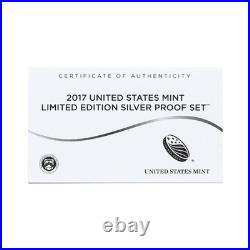 2017 Limited Edition Silver Proof Set Black Box & COA 7 Coins and Silver Eagle