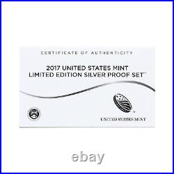 2017 Limited Edition Silver Proof Set Black Box & COA 7 Coins and Silver Eagle