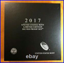 2017 Limited Edition Silver US Mint Eight Coin Proof Set with Box and COA