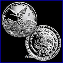 2017 Mexico 5-Coin Silver Libertad Proof Set (1.9 oz, Wood Box)