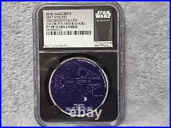 2017 Niue $2 Star Wars YT-1300 Millennium Falcon 1oz Silver Proof Coin Box & COA