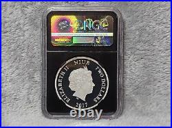 2017 Niue $2 Star Wars YT-1300 Millennium Falcon 1oz Silver Proof Coin Box & COA