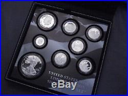 2017-S Limited Edition SILVER Proof set Silver Eagle Box + COA 50K Mintage
