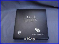 2017-S Limited Edition SILVER Proof set Silver Eagle Box + COA 50K Mintage