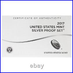 2017 S Proof Set Original Box & COA 10 Coins 90% Silver