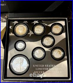2017-S US Limited Edition Silver Proof Set 8 Coin Set Box & COA-(bin6100MB)
