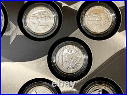 2017-S US Limited Edition Silver Proof Set 8 Coin Set Box & COA-(bin6100MB)