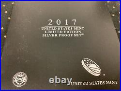 2017 S U. S. Mint LIMITED EDITION Silver Proof Set (8 Coin) Box & COA ECC&C