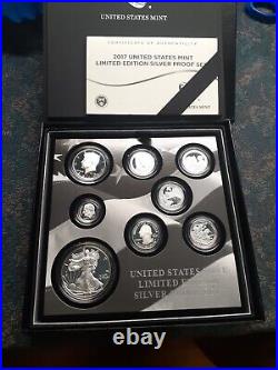 2017 S U. S. Mint Limited Edition Silver Proof Set WithBox & COA