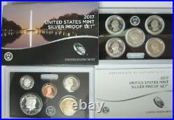 2017-S U. S. Mint Silver Proof Set with Original Mint Box and COA Free Shipping