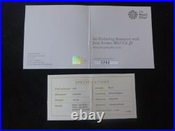 2017 Silver Proof £2 Piedfort Coin Box's + Coa Jane Austen Royal Mint 1/2500