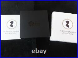 2017 Silver Proof £2 Piedfort Coin Box's + Coa Jane Austen Royal Mint 1/2500