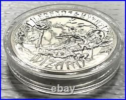 2017 Solomon Islands $5 Legends & Myths Wizard 2 oz Silver Reverse Proof Box&COA