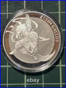2017 South Korea 1 oz Silver ZiSin Gallup's Proof Box COA