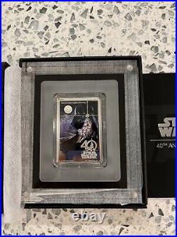 2017 Star Wars 40th Anniversary 1 Oz Silver Poster Coin Proof New Box LE