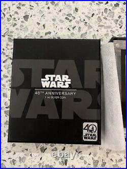 2017 Star Wars 40th Anniversary 1 Oz Silver Poster Coin Proof New Box LE