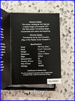 2017 Star Wars 40th Anniversary 1 Oz Silver Poster Coin Proof New Box LE