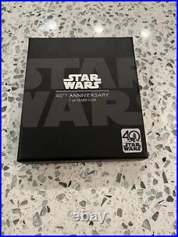 2017 Star Wars 40th Anniversary 1 Oz Silver Poster Coin Proof New Box LE