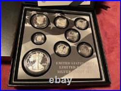 2017 U. S. Mint Limited Edition Silver Proof Set Box Slip Cover COA STOCK