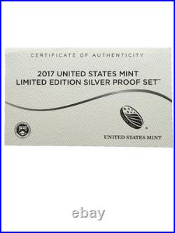 2017 U. S. Mint Ltd Edition Silver Proof Set 8-Coin Set With 2017-S PR ASE