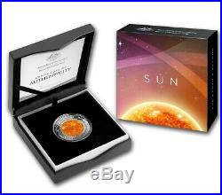 2018 2019 Australia 1 oz Silver Proof Domed Earth and Beyond The Sun withBOX COA