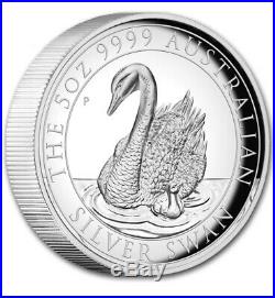 2018 Australia 5 oz Silver Swan Proof (High Relief, withBox & COA)
