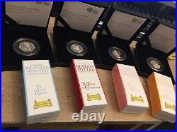 2018 Black Box Limited Edition Beatrix Potter Silver Proof 50p Full Set New