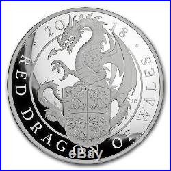 2018 GB Proof 1 kilo Silver Queen's Beast Dragon (withBox & COA) SKU#158893