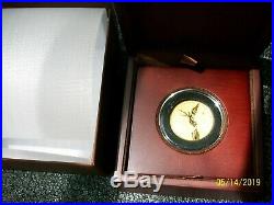 2018 Mexico 1/2 oz REVERSE PROOF GOLD Libertad in a Beautiful Wooden Display Box