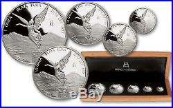 2018 Mexico Libertad 5-Coin Silver Proof Set, 1.9 oz 999 Silver, WithBox & Cer