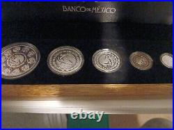 2018 Mexico Proof Silver Libertad 5-Coin Proof Set Original wooden box coin hold