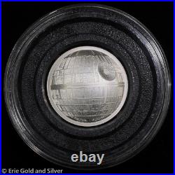 2018 Niue Star Wars Death Star 2 oz Silver Proof Coin with Box