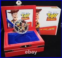 2018 Niue Woody Silver Proof Coin OGP Box & COA Toy Story