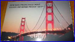 2018 Reverse Silver Proof Set U. S Mint Box COA 10 coins Silver Half Quarter Dime