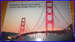 2018 Reverse Silver Proof Set U. S Mint Box COA 10 coins Silver Half Quarter Dime